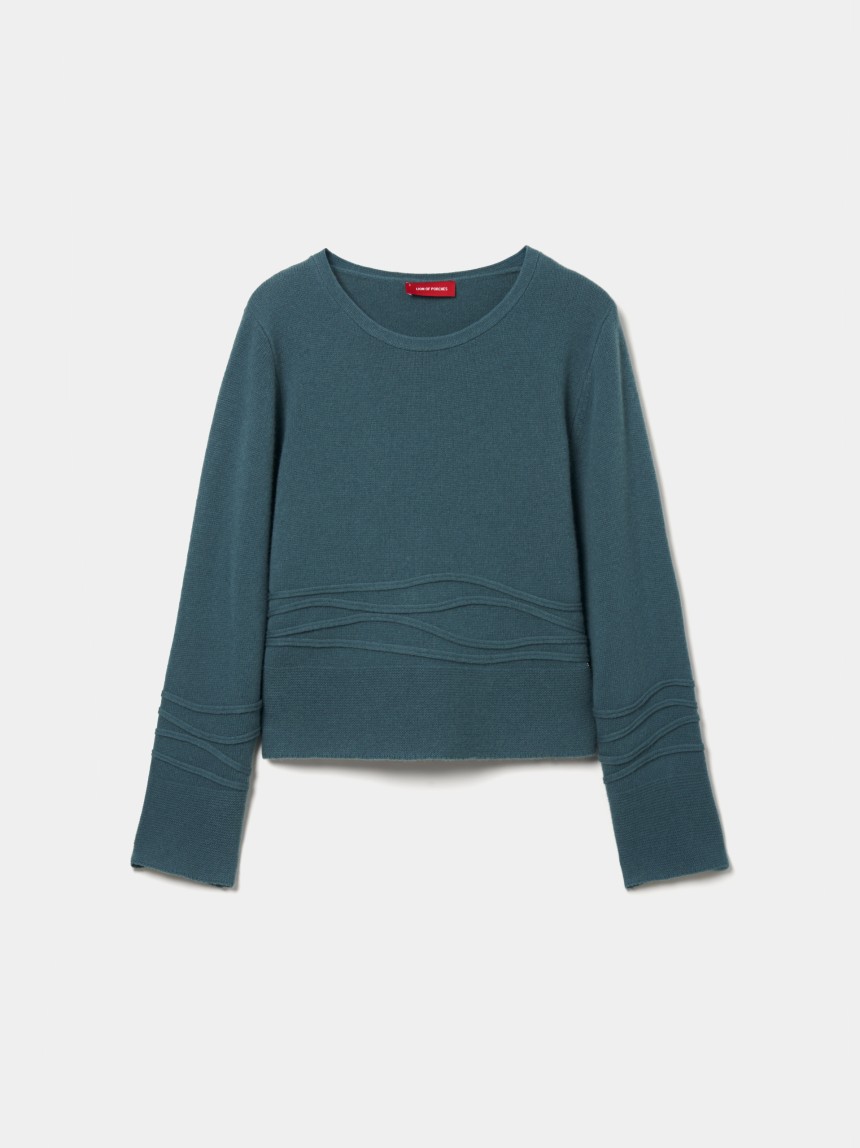 Camisola de lã com apliques
