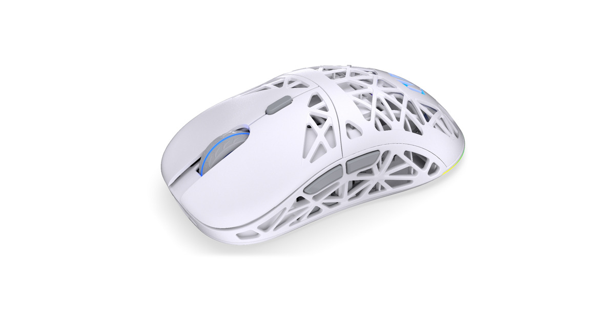 ENDORFYLIV Wireless Onyx White gaming muis  (Wit, 12.000 DPI, ARGB, USB-C / 2.4 GHz / Bluetooth)