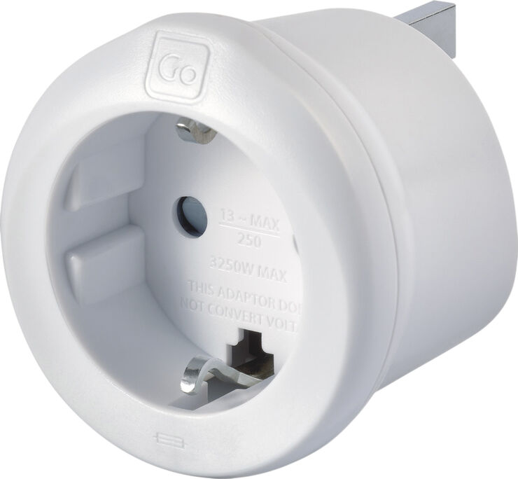 Go Travel EU-UK Adaptor White