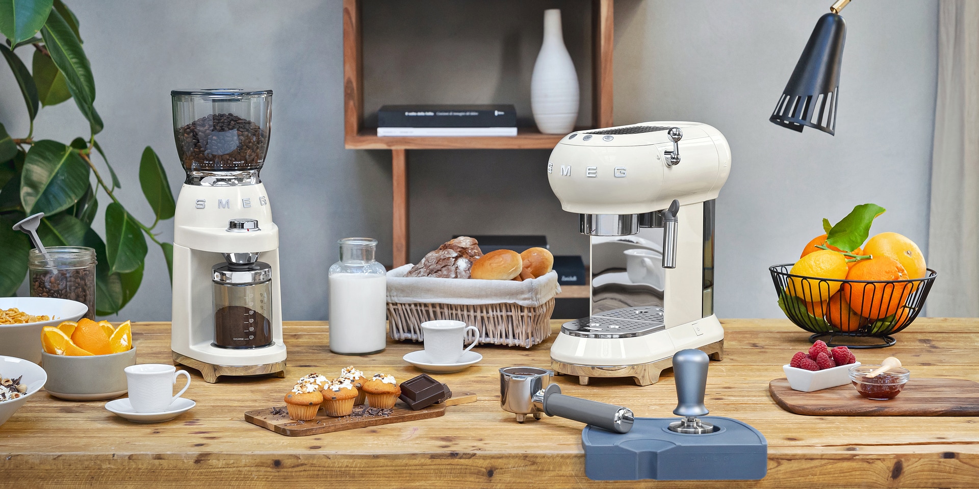 SMEG Präzisions-Tamper-Set 3-teilig Edelstahl/Kunststoff