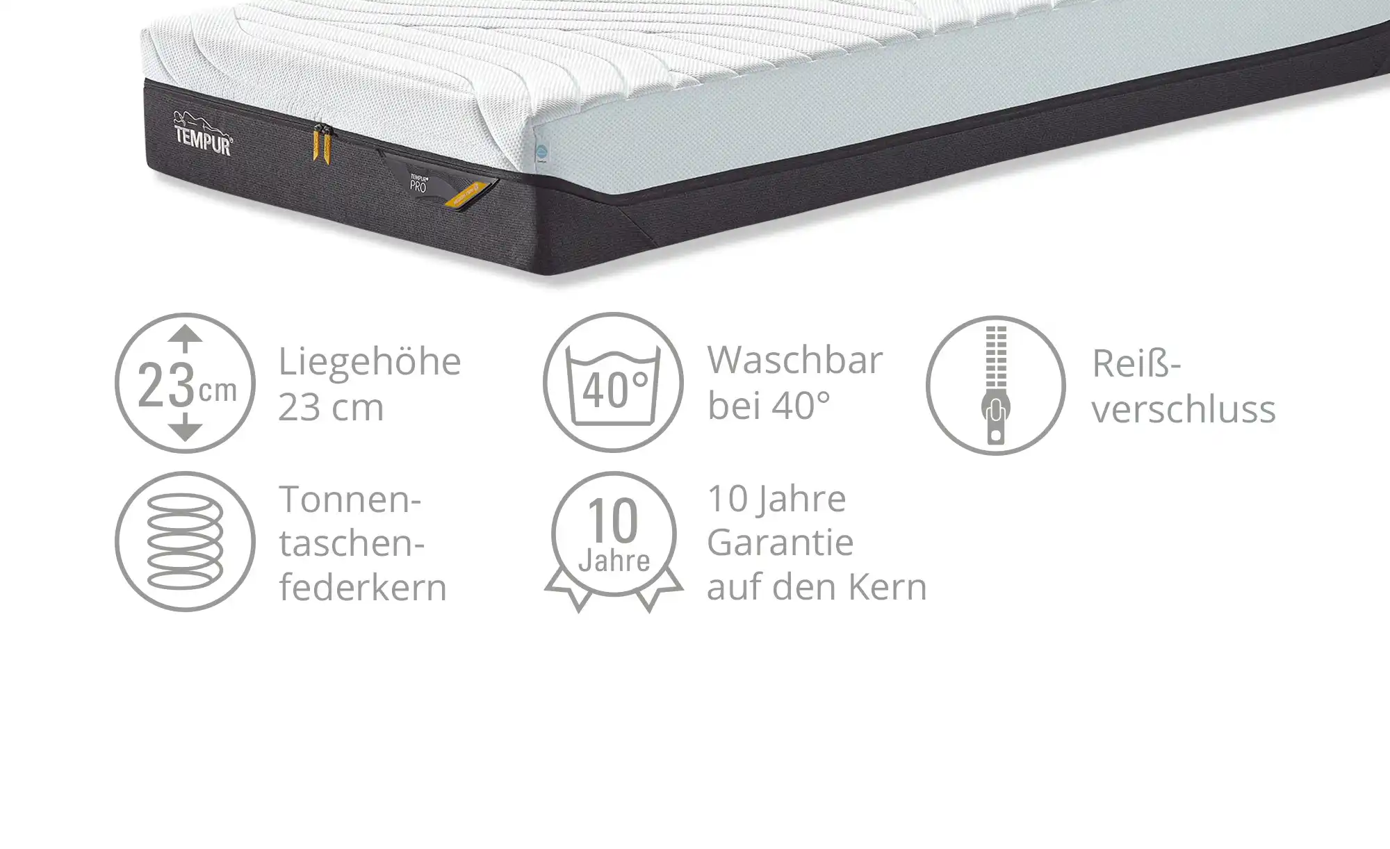 TEMPUR Viscoschaummatratze Medium Firm Hybrid Pro CoolQuilt
