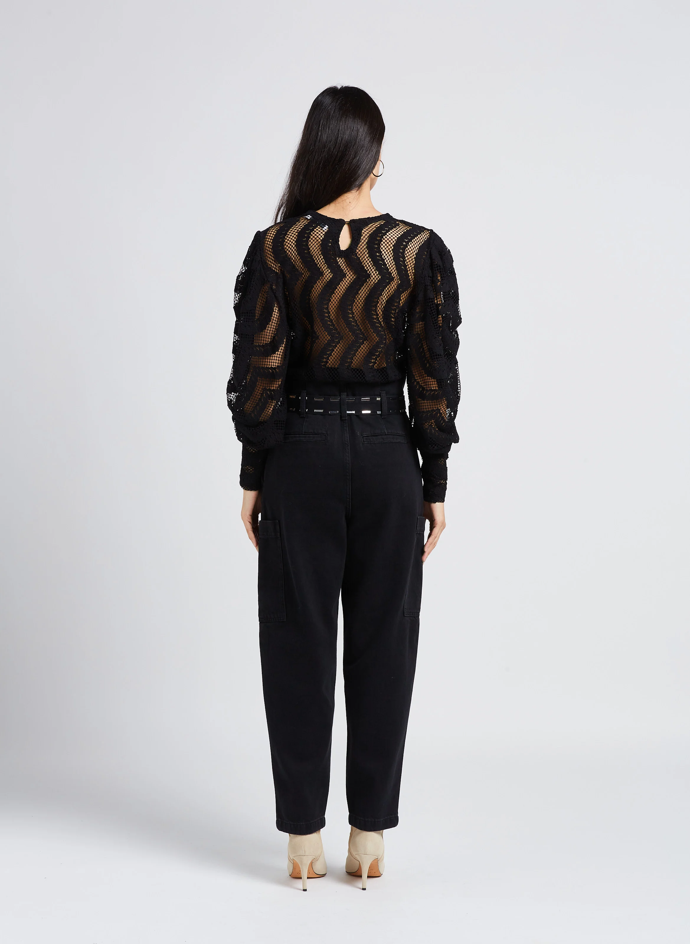 EDOUARD - Top col rond droit | Noir