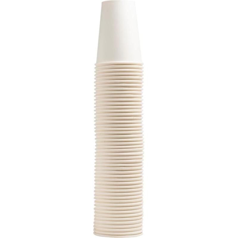 50 Gobelets en carton, 35 cl - Blanc