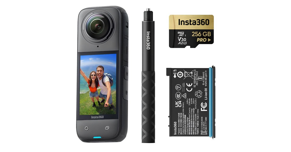 Insta360X4 Adventure Bundle  videocamera  (Zwart, 8K, 360°)
