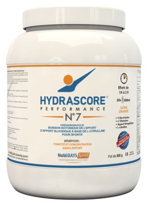 Boisson Isotonique Hydrascore N°7 L-Citruline Orange - 800g