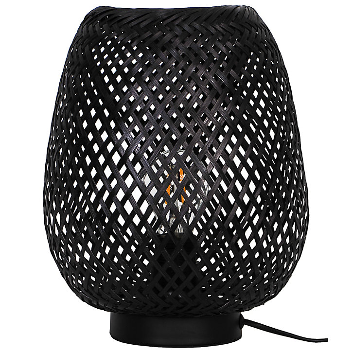 Lampe à poser Kasungu E27 IP20 Ø24 x H.30 cm GoodHome noir