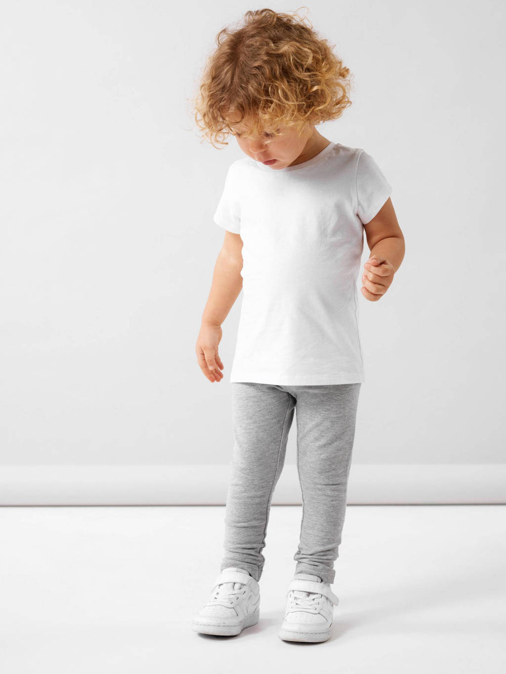 NAME IT gemêleerde legging NKFDAVINA grijs melange
