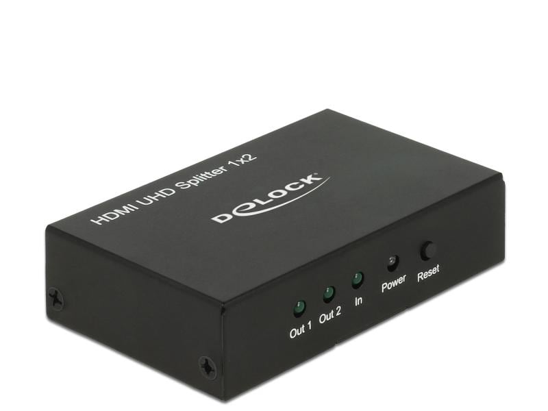 Delock 2-Port Signalsplitter HDMI – HDMI 4K/60Hz Delock HDMI UHD Splitter 1 x HDMI Eingang > 2 x HDMI Ausgang 4K
