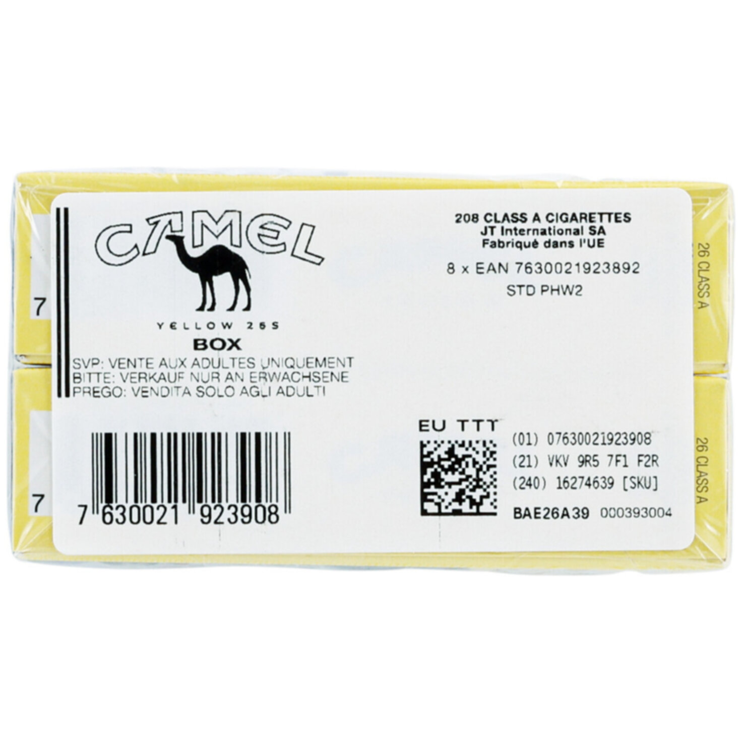 Camel Zigaretten Yellow 26 Box