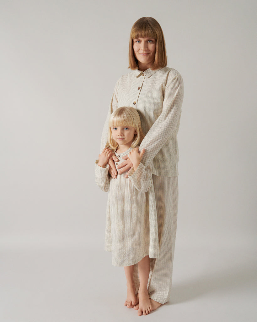 Pajama Set W, Pyjamassæt - Deep Lake Check