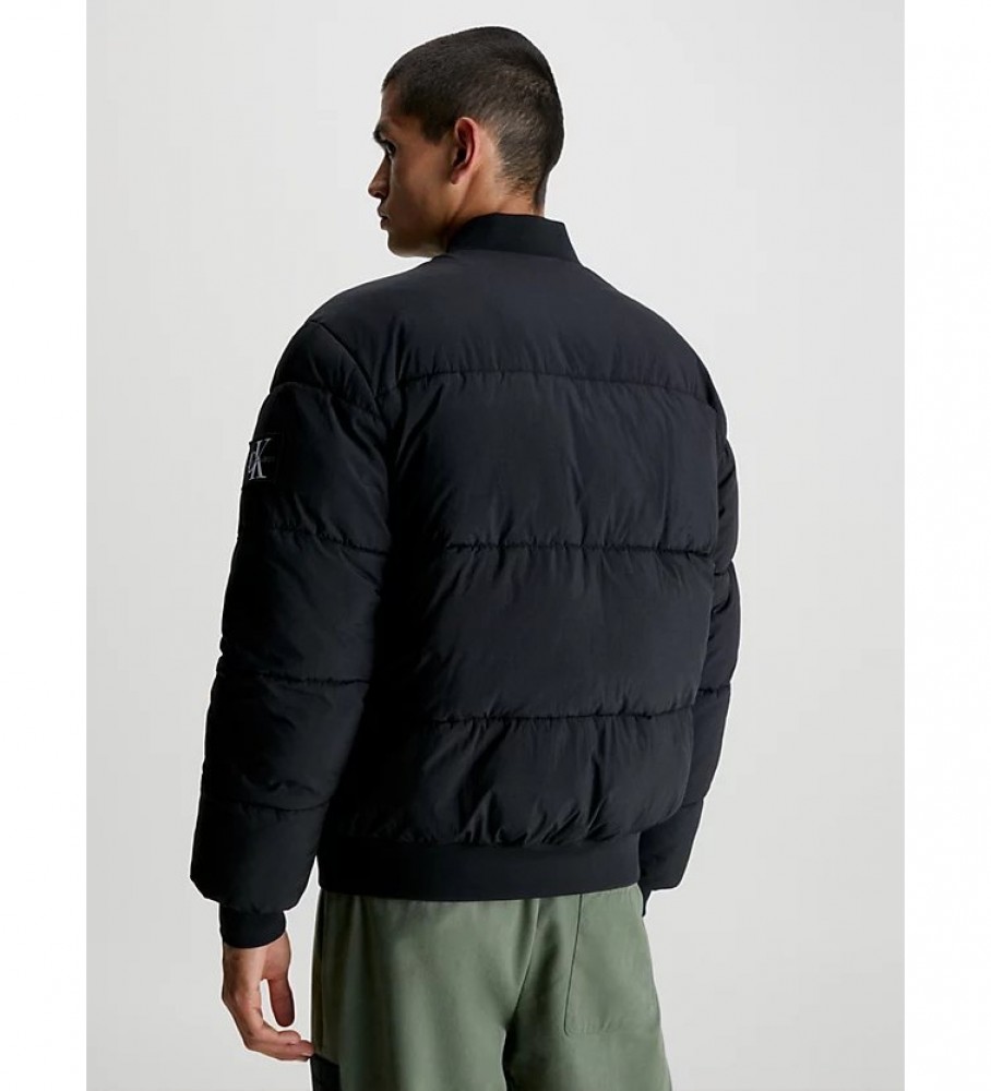 Jaqueta bomber acolchoada preta da Calvin Klein Jeans
