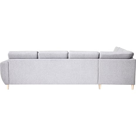 Rom Nordic vendbar hjørnesofa med chaiselong - lysegrå