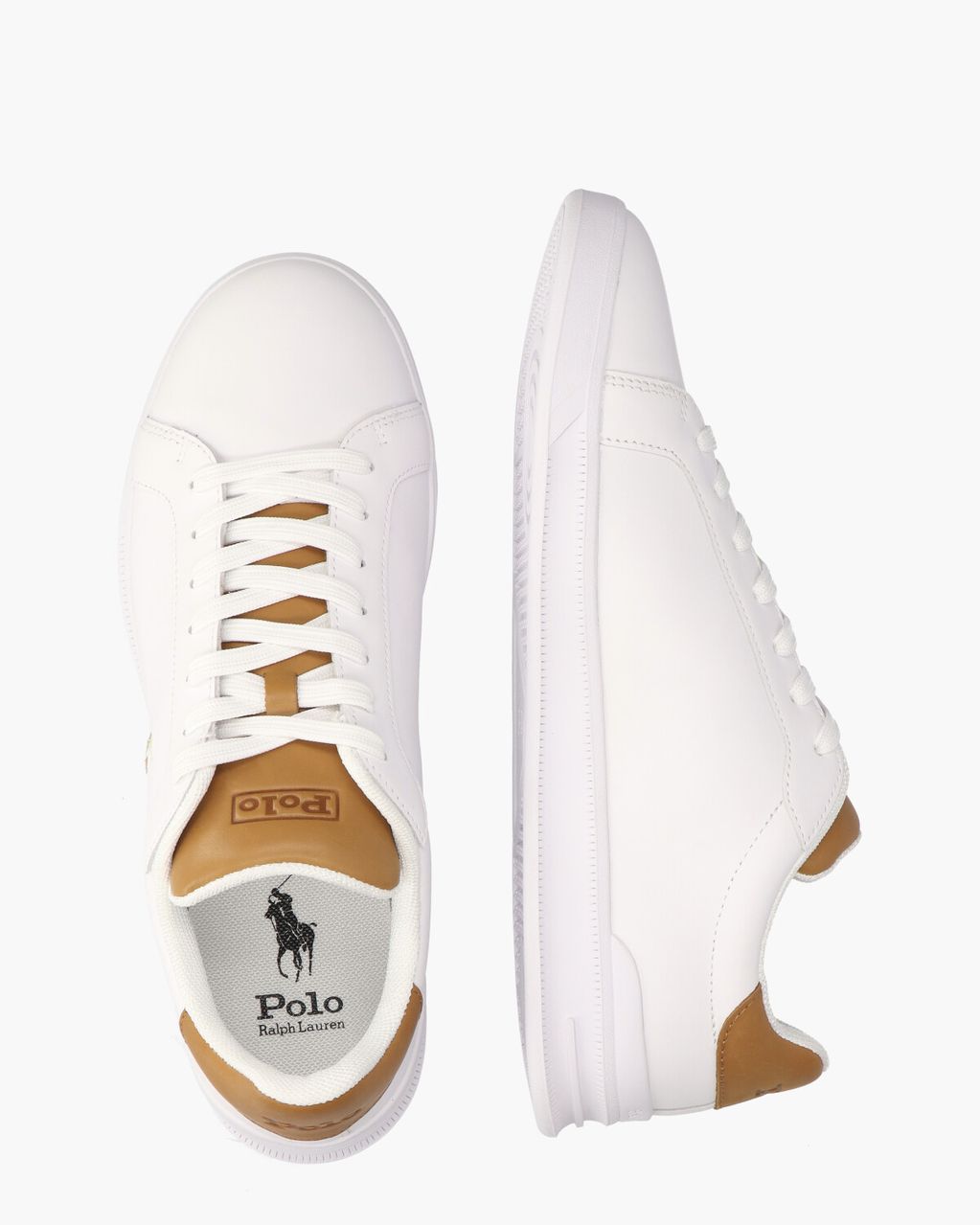 Polo Ralph Lauren Heritage Court Wit/Cognac Herensneakers