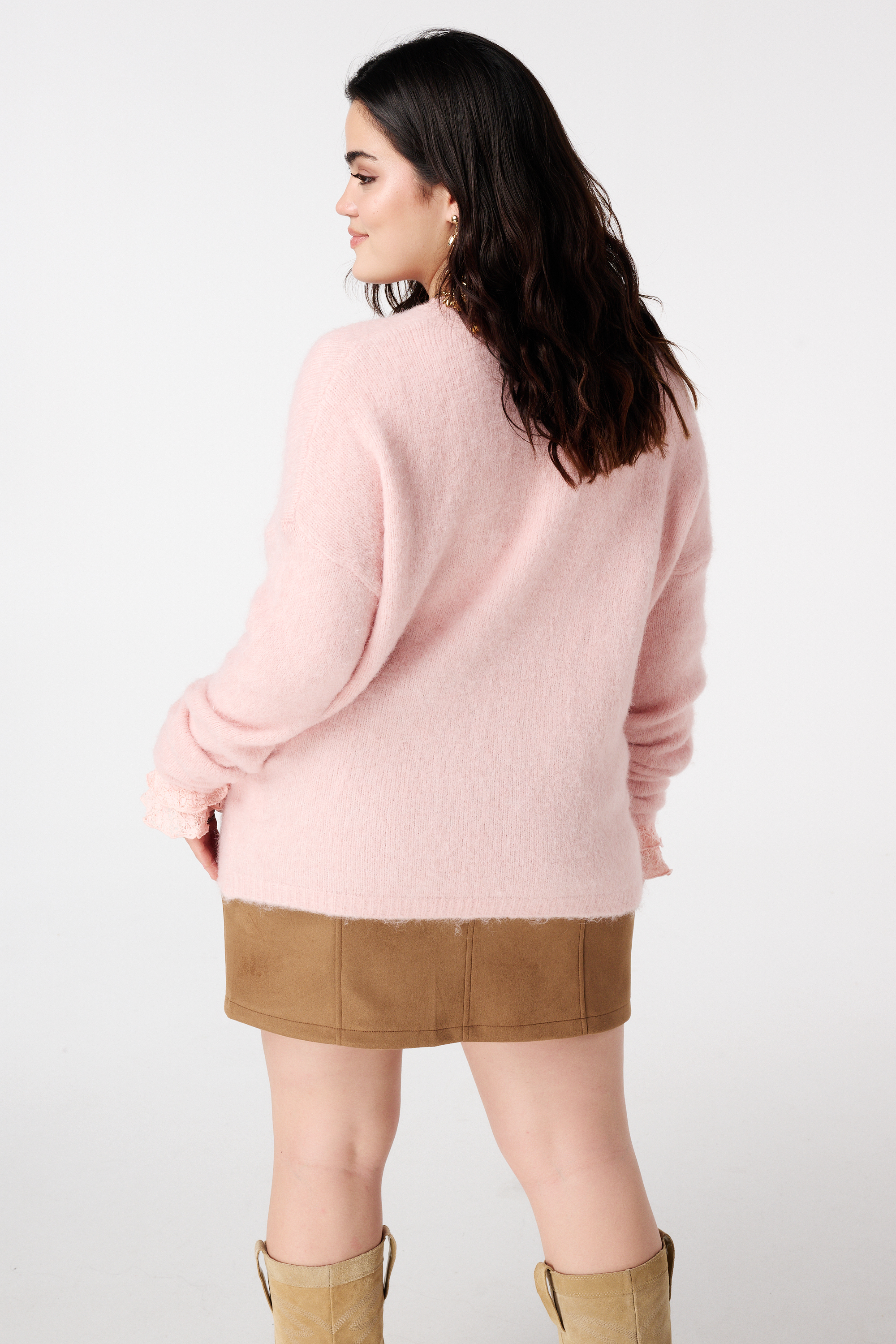 Gebreide trui Pink