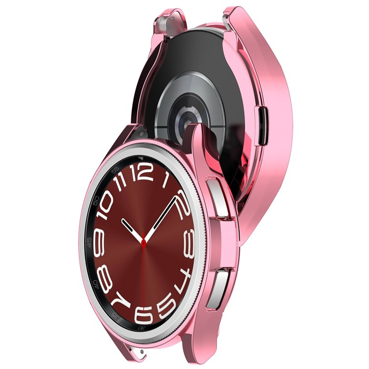 Samsung Galaxy Watch 6 Classic (47mm) Galvanisierte Gummi Bumper Hülle - Pink