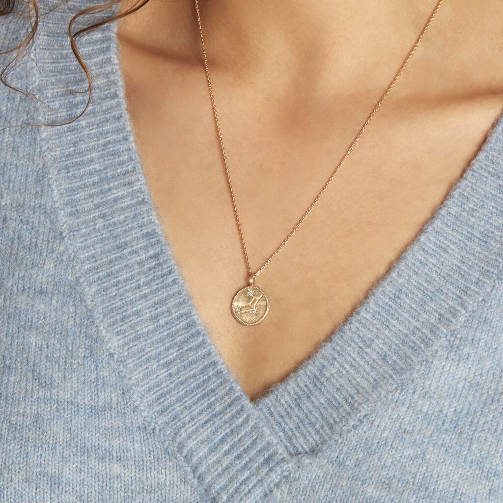 Collier Iago Plaqué Or Oxydes De Zirconium