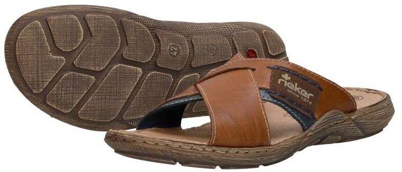 Rieker Heren slippers cognac