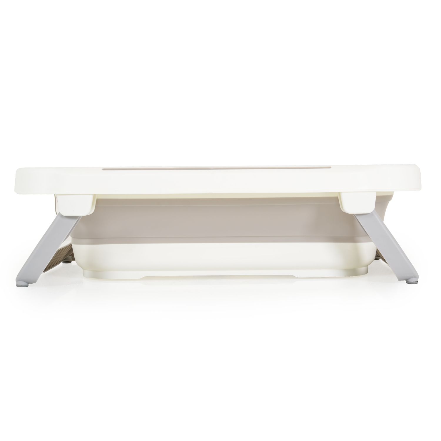 Cangaroo Babybadewanne Morea 81 cm, faltbar, eingebautes Thermometer, Badekissen grau