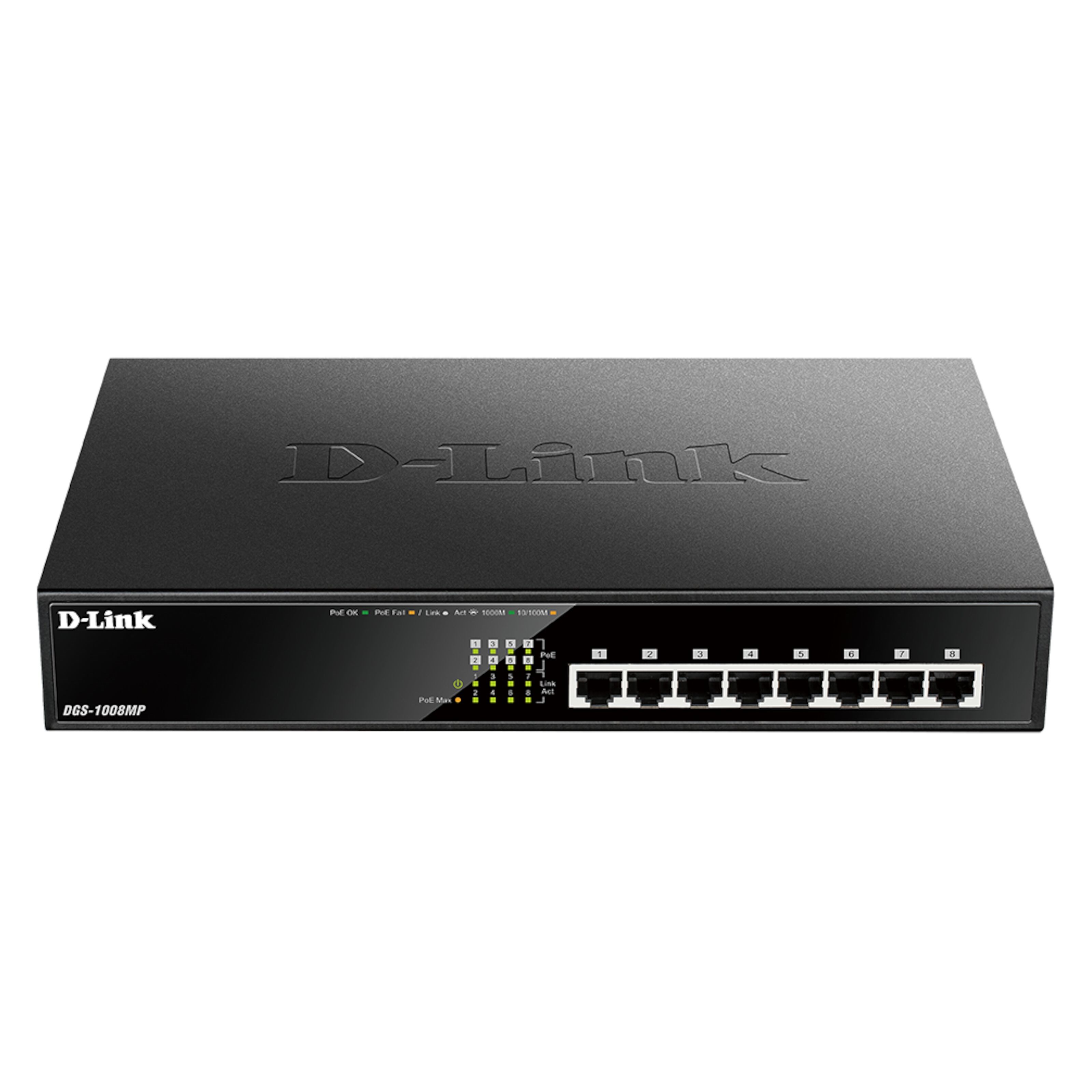 D-Link DGS-1008MP POE+-gigabitswitch med 5 porter