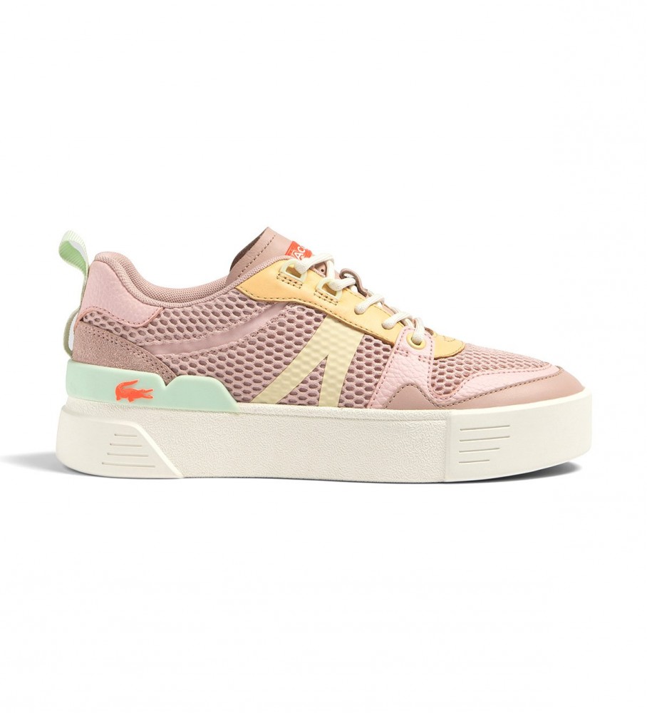 Tênis Lacoste de couro L002 nude