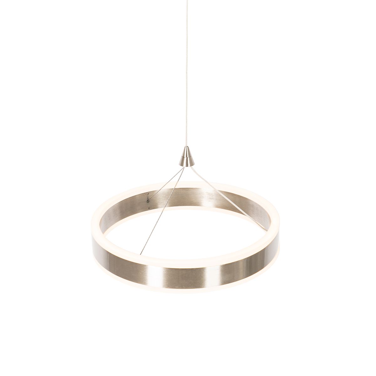 Hanglamp staal 30 cm incl. LED 3-staps dimbaar - Lyani