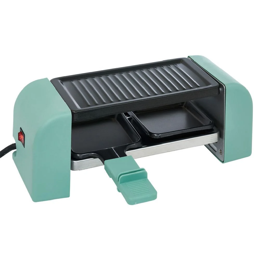 Machine à raclette Duo connectable rouge 2 poêlons 450W