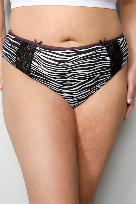 Jazzpants, 3er-Pack, Animal/Farbe, Spitzen-Einsätze