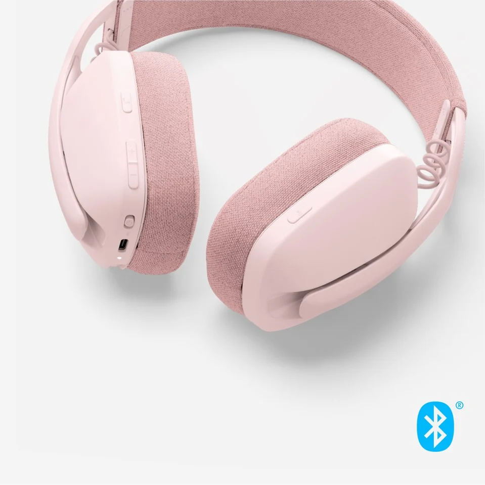 Logitech Zone Vibe 100 Trådløse over-ear letvægtshøretelefoner med støjreducerende mikrofon - ROSE