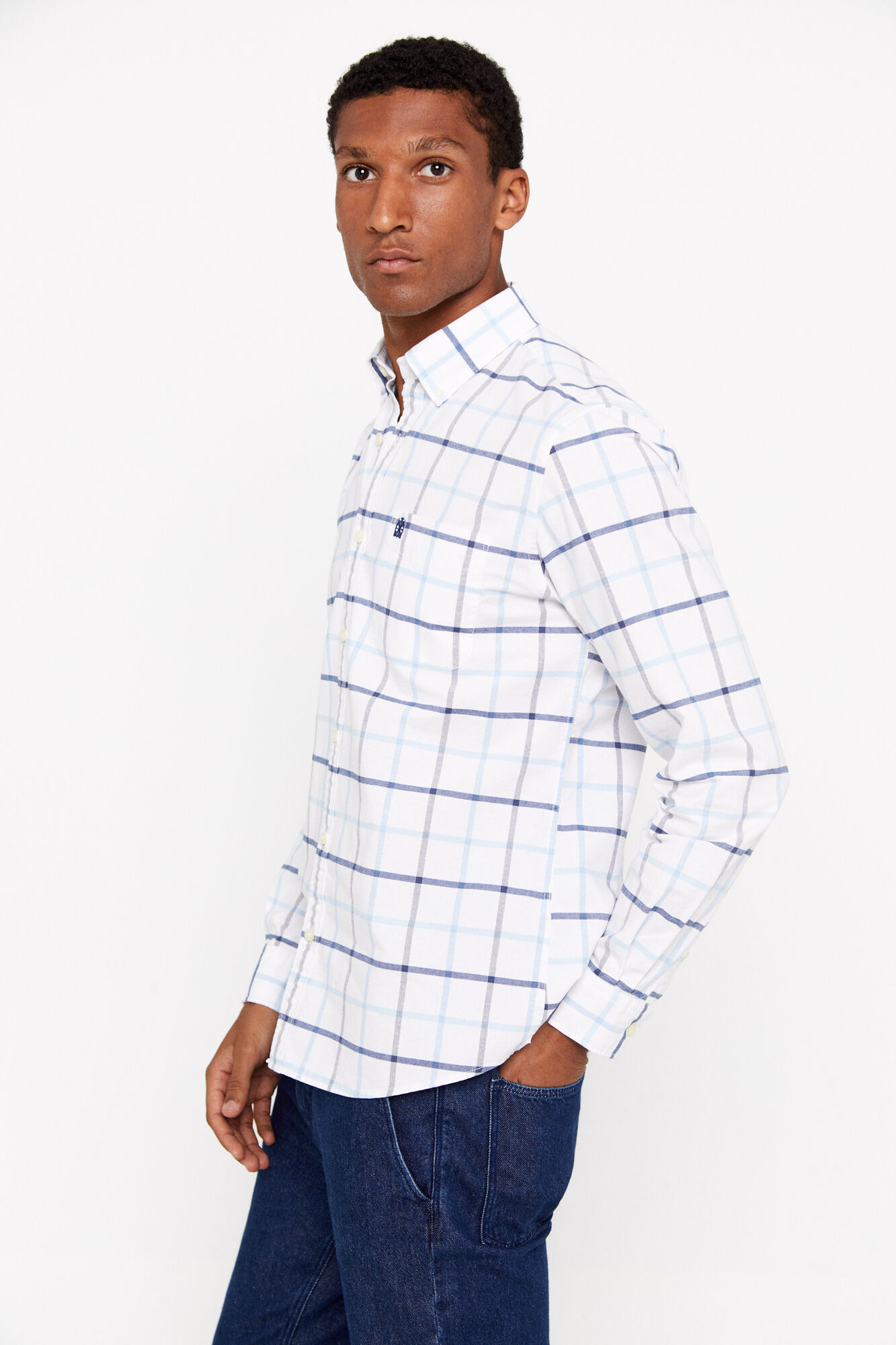 camisa oxford xadrez