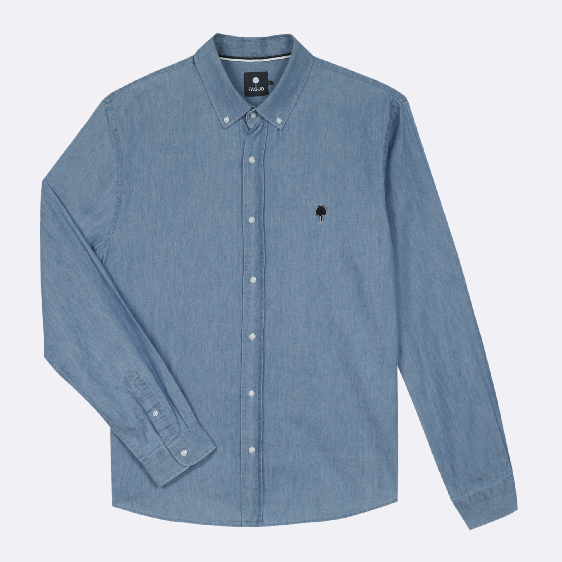 Chemise classique denim coton - modèle Ivoy