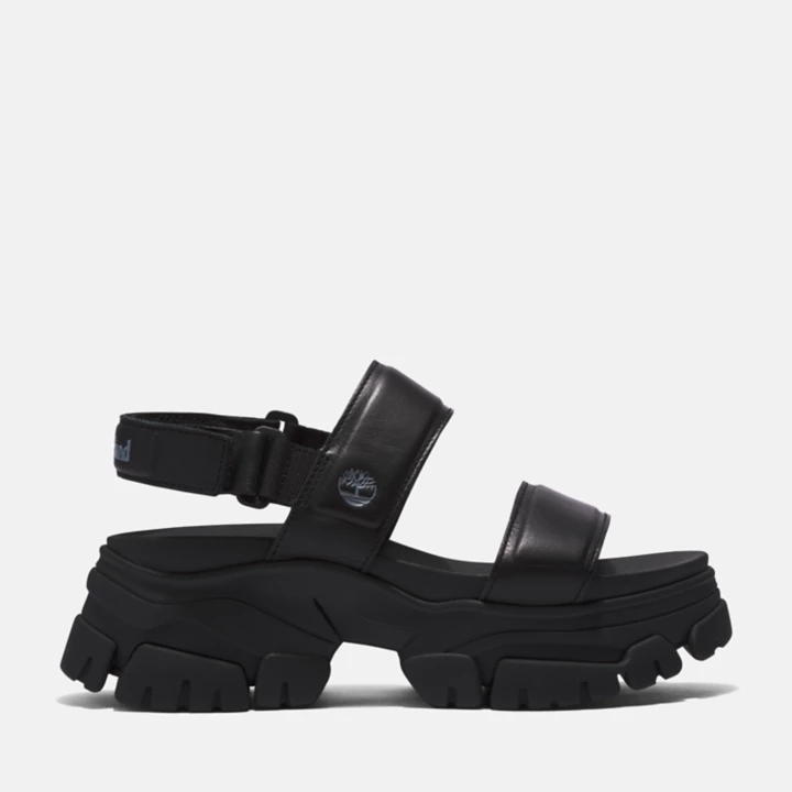 Sandale à double bride Adley Way pour femme en noir