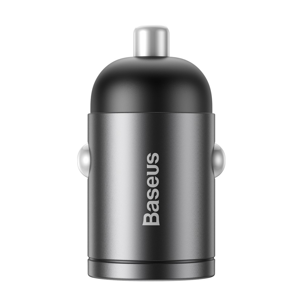 Mini Aluminium 30W (5A) Universal USB Auto KFZ Ladegerät mit Quick Charge 4.0 - Grau