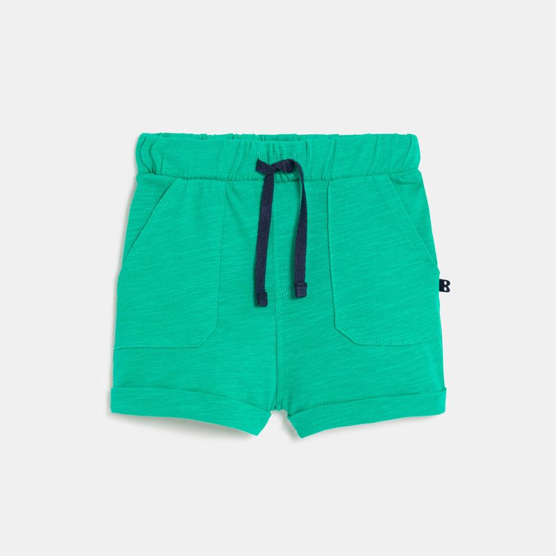 Short en maille légère vert bébé garçon Vert