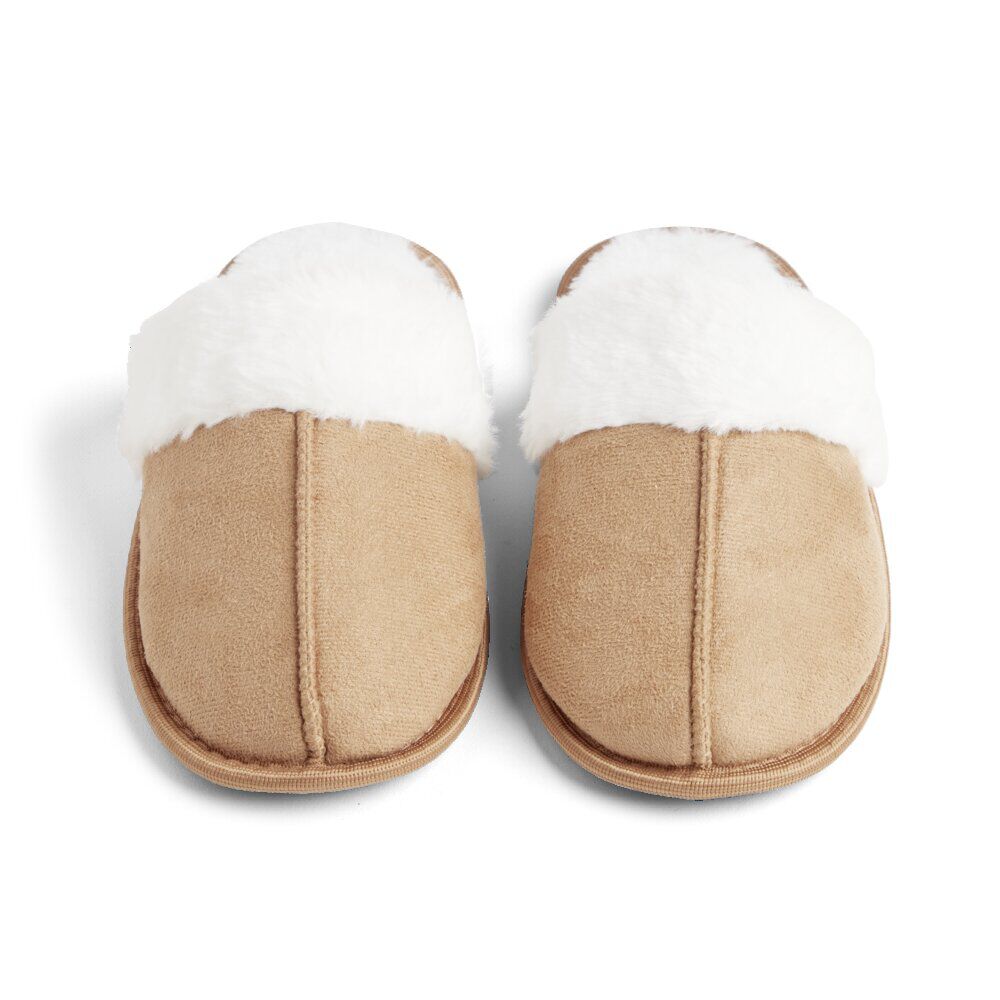 Chaussons mules femme marron fourrées T38/39