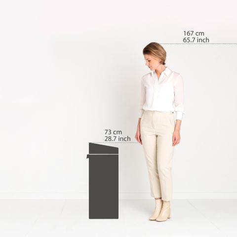 Touch Bin New Recycle afvalemmer, 23/10 liter, kunststof binnenemmer -