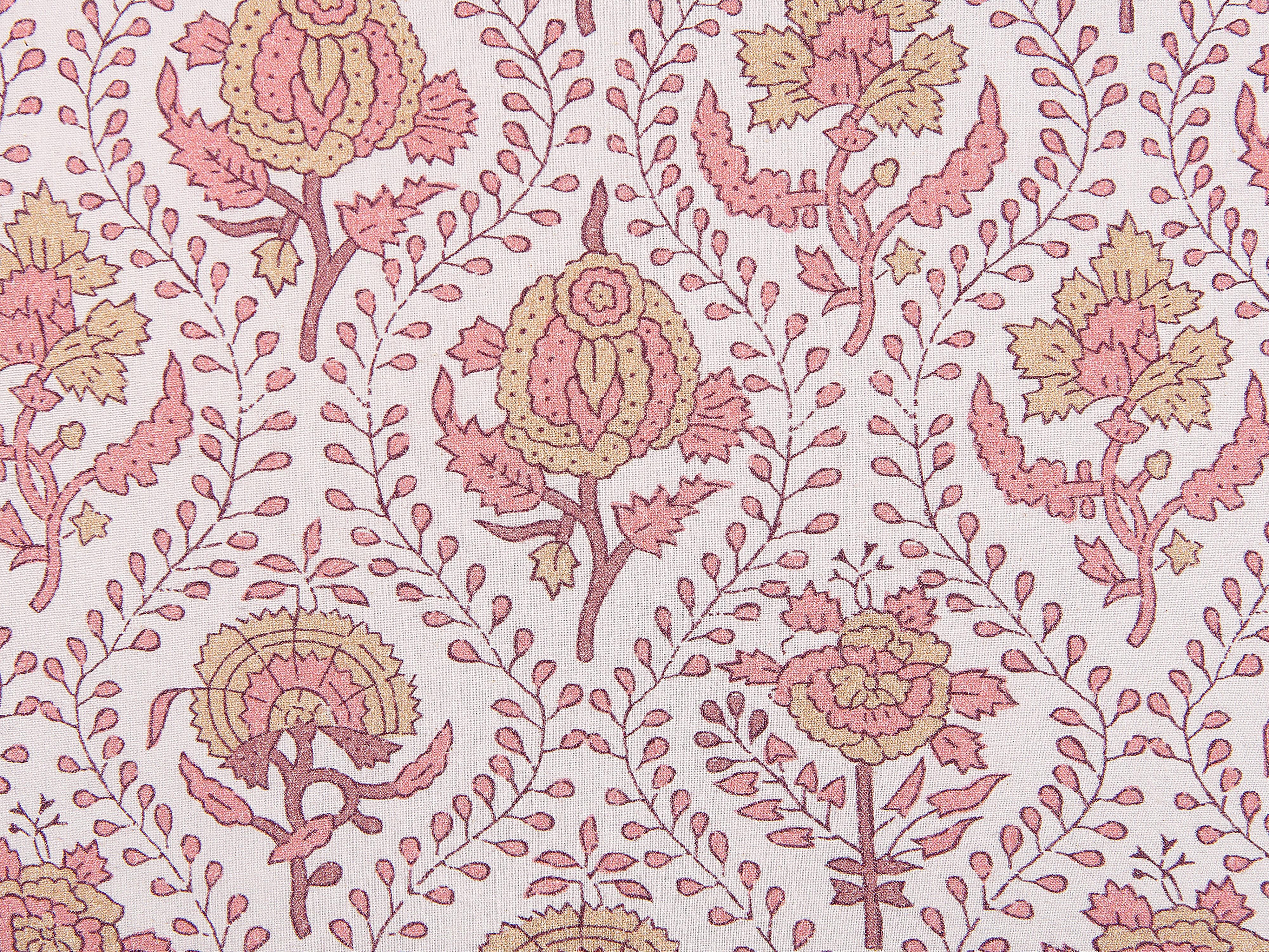 Set van 2 sierkussens PICEA Fluweel 45 x 45 cm Rood bloempatroon