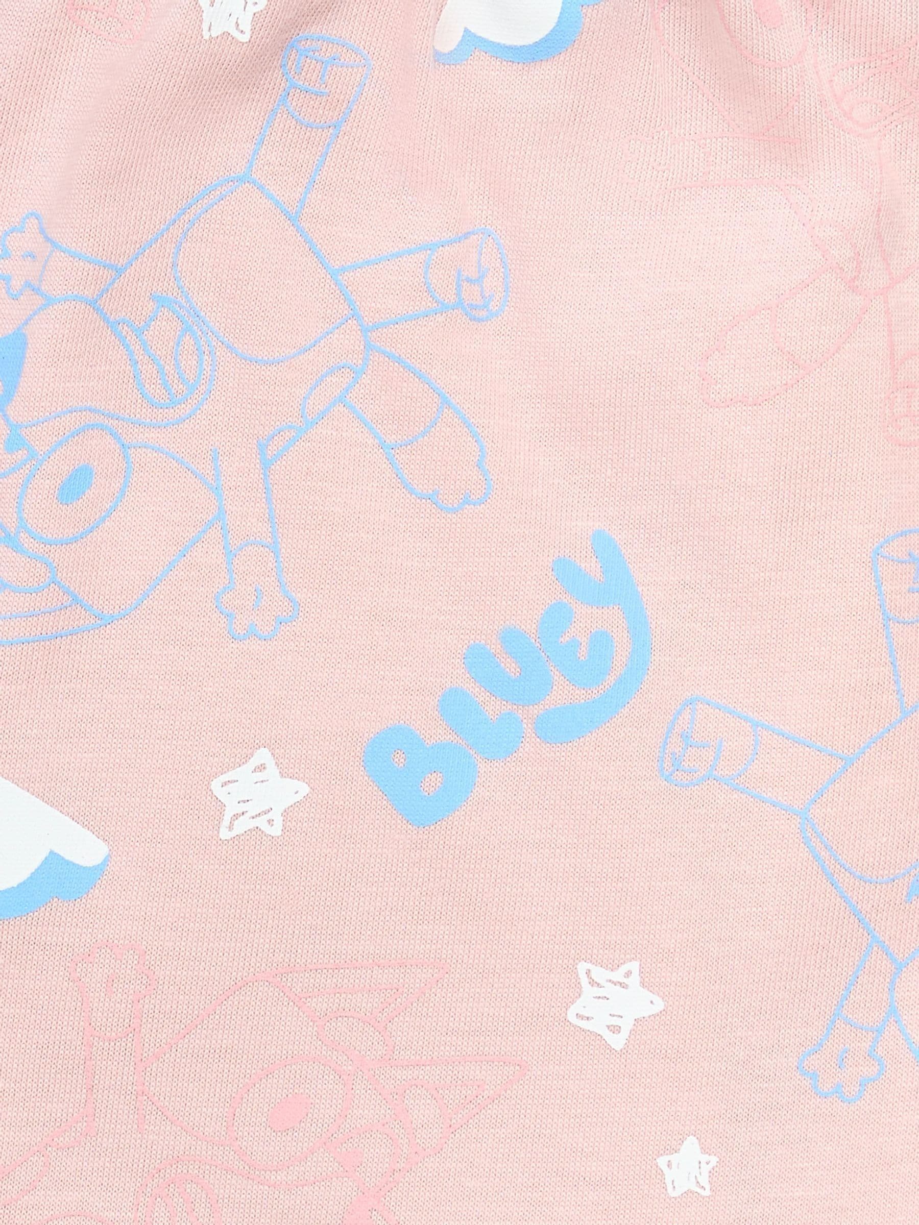 Brand Threads Girls 100% Cotton Bluey Pyjamas Set