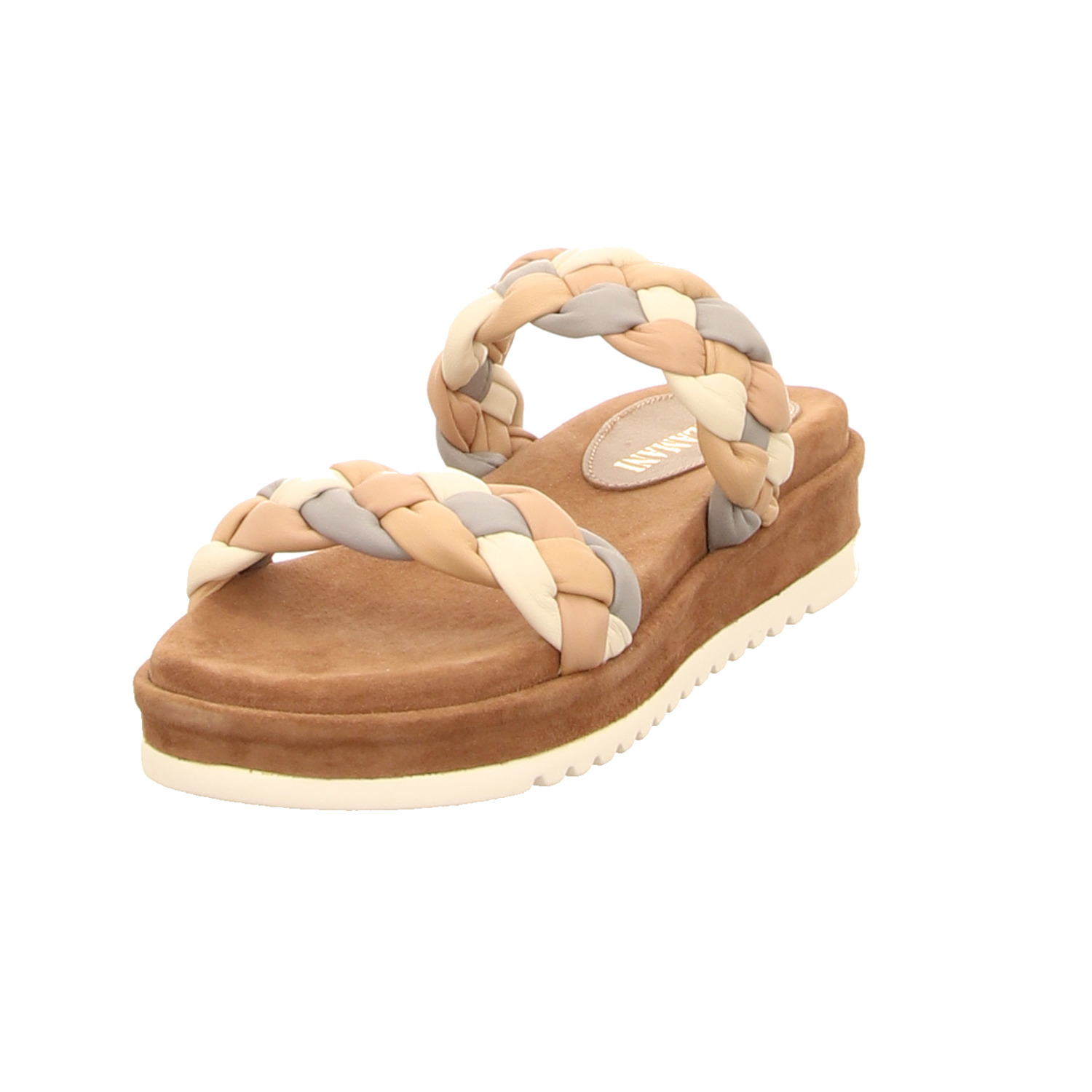 Lazamani Pantoletten bunt beige