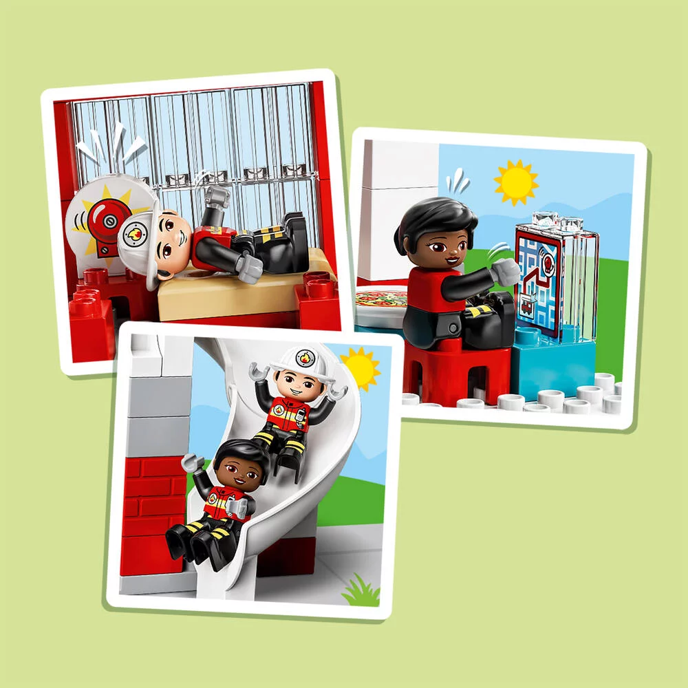 LEGO®DUPLO®MA VILLE 10970 - LA CASERNE ET L’HELICOPTERE DES POMPIERS