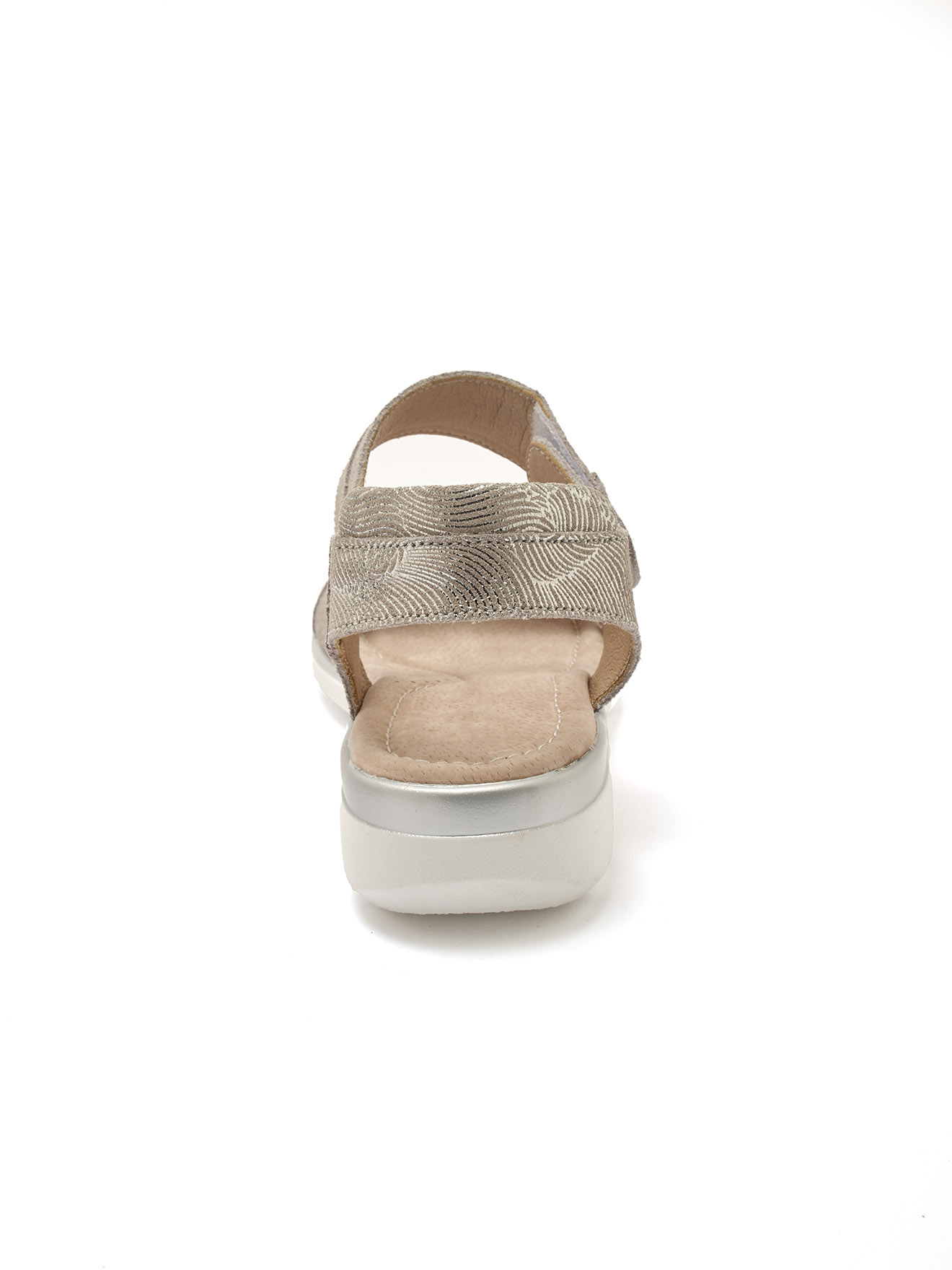 Sandales à scratchs cuir motifs irisés