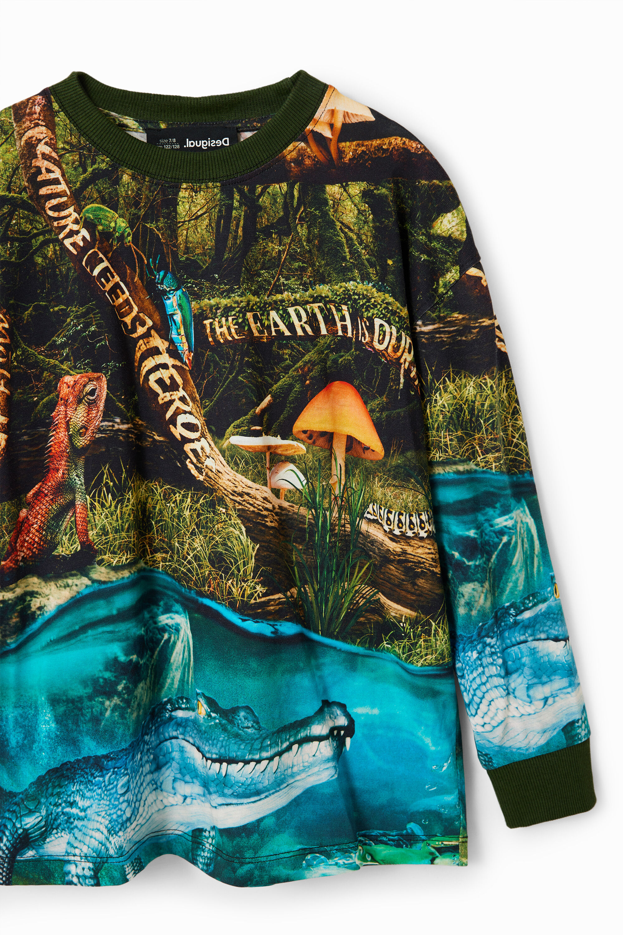 Camiseta com mensagens sobre a natureza