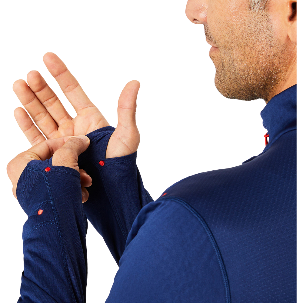 ASICS Road Winter 1/2 Zip Midlayer Herren blue expanse