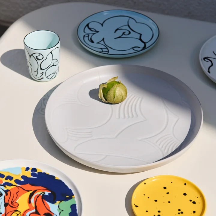 Marimekko - Oiva Vildmo Servierteller, 32 cm, weiss