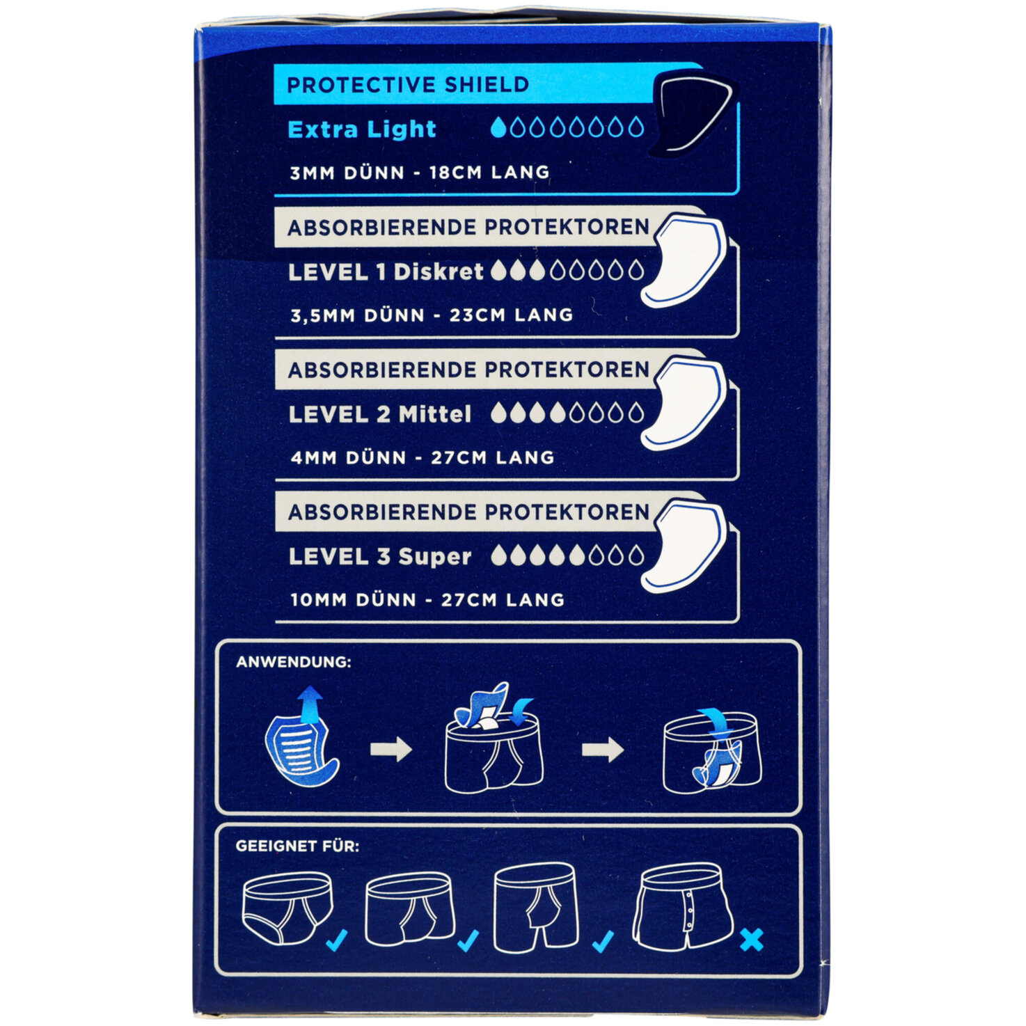 Tena Men Active Fit Inkontinenz-Einlagen Protective Shield 14 Stück