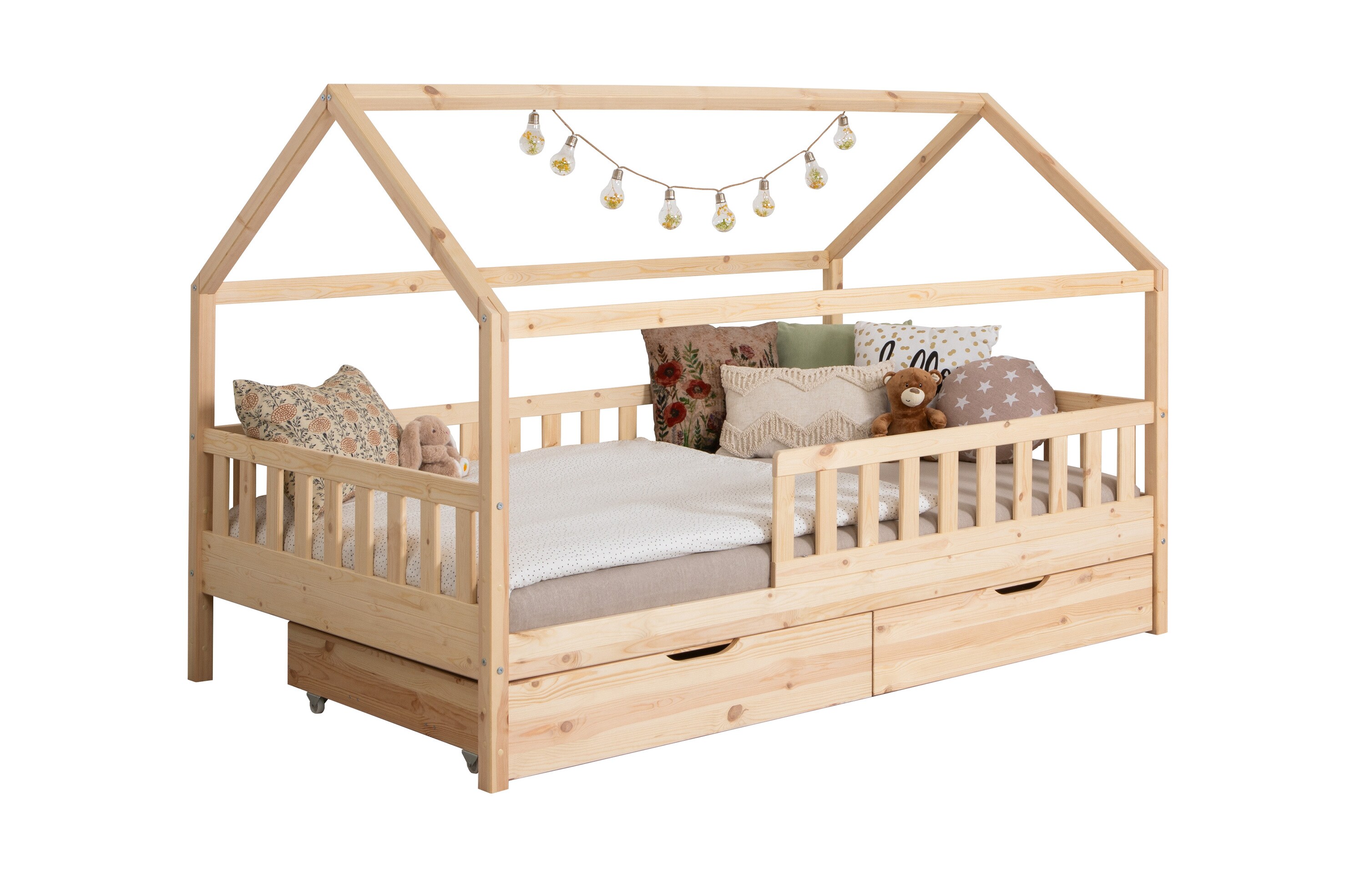 TiCAA Kinderbett Hausbett 