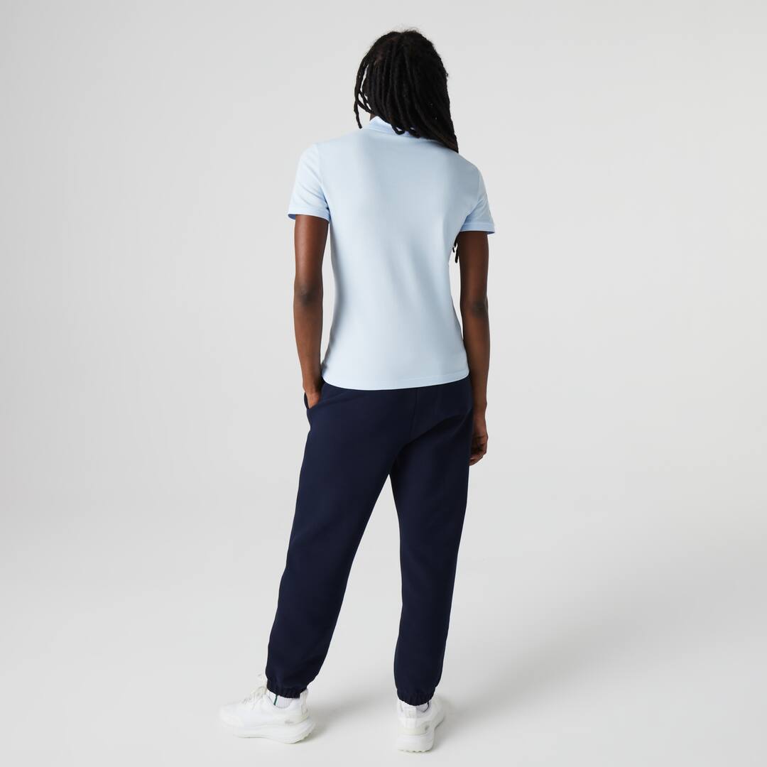 Polo Lacoste x Club Med en coton uni Manches Courtes - Bleu - Lacoste - Femme