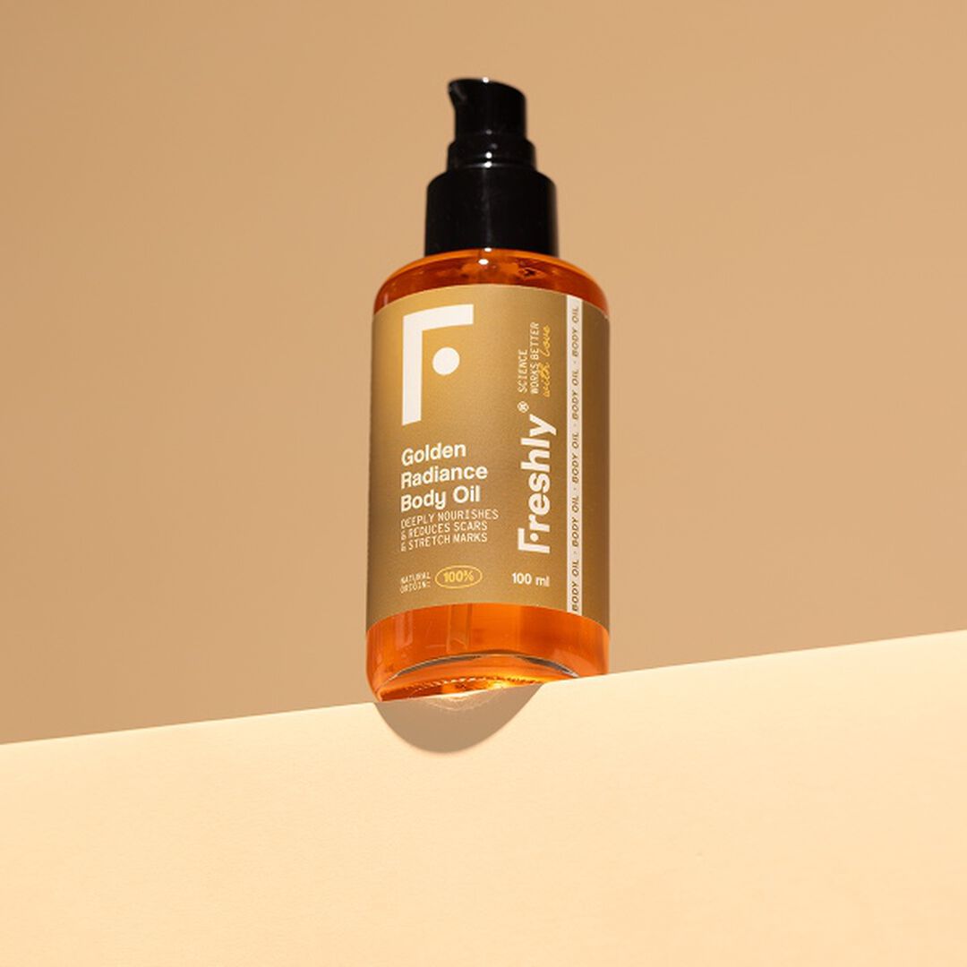 FRESHLY  Óleo Corporal Para Estrias e Cicatrizes - Golden Radiance Body Oil - 100ml