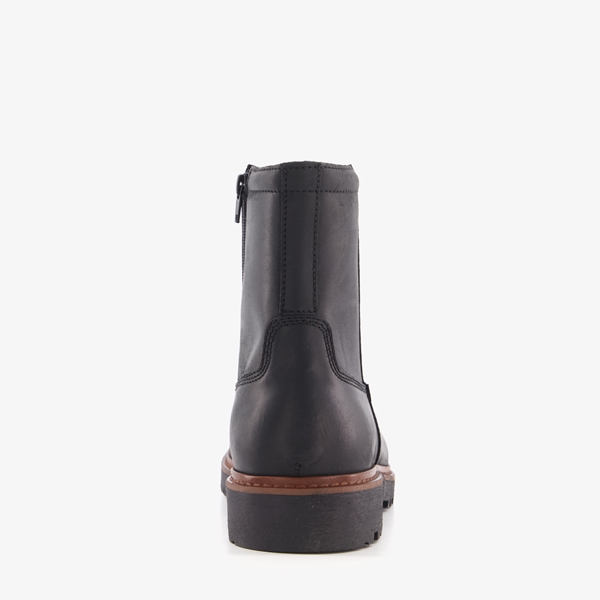 Van Beers gevoerde leren heren boots zwart