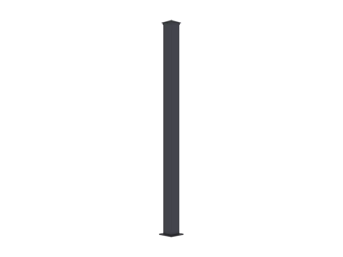 Pilier pour portail en aluminium - L15 cm x H190 cm - anthracite - NERETO