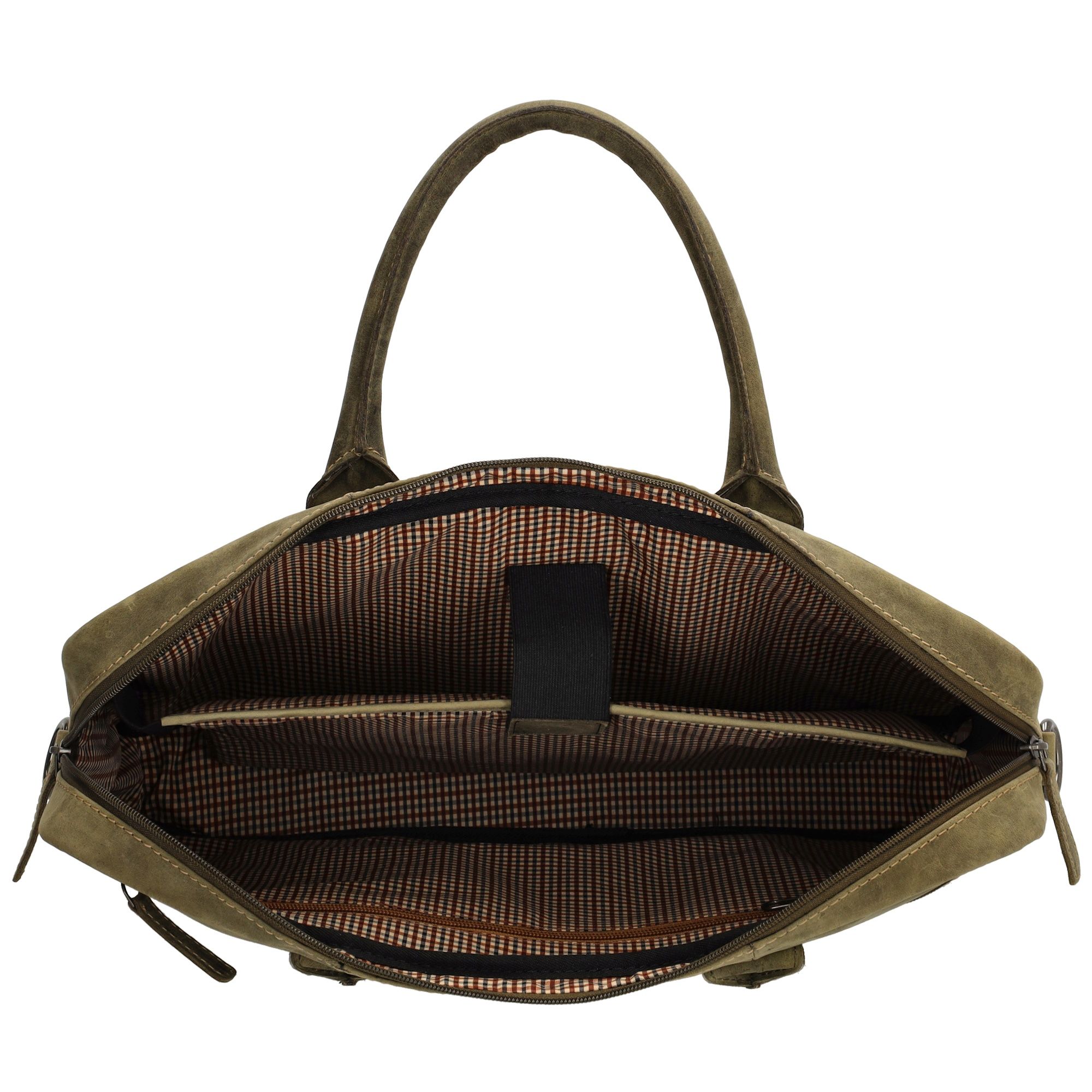 Hide & Stitches Idaho Laptoptas 15,6 inch Olijfgroen